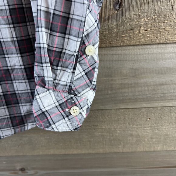 Torrid Womens Shirt Long Sleeve Button Up Plaid Roll Tab Cotton Size 00 Medium - Picture 6 of 8